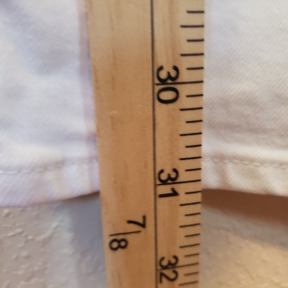 H&M High Waist Wide Leg Jeans, Sz 14 White - Picture 7 of 7